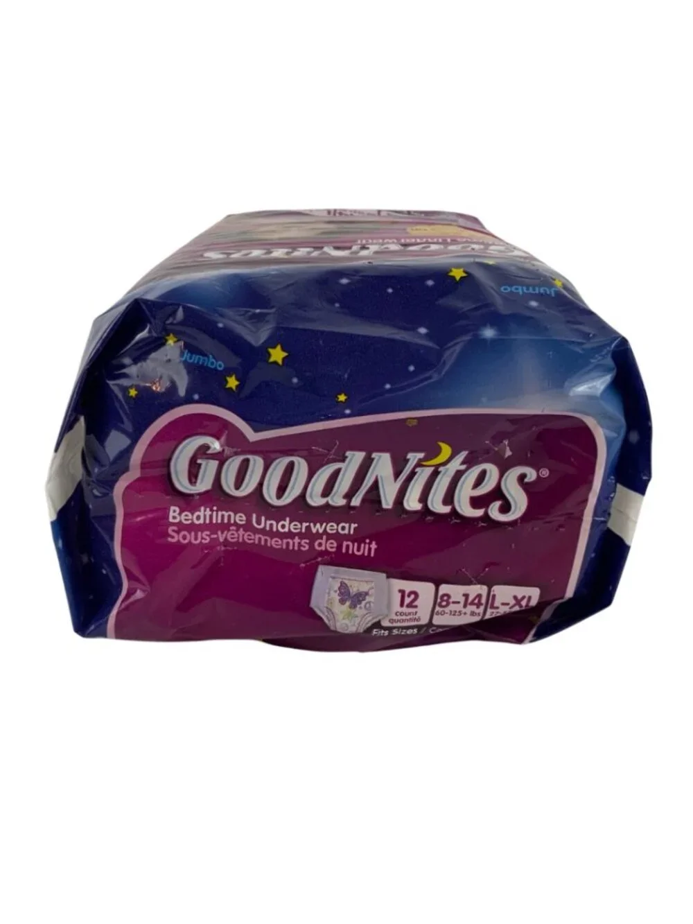 Goodnites Disposable Bedtime Underwear Girls L-XL 8-14 Years 12 count package